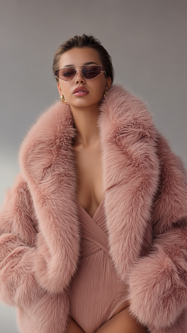 Abrigo rosa elegante mujer | Stylicious (2)