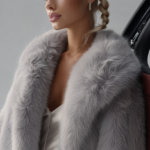 Abrigo gris elegante mujer | Stylicious
