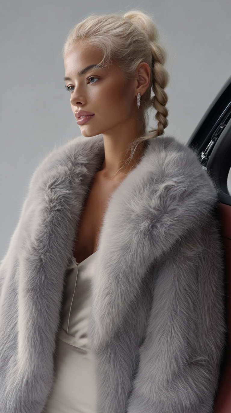 Abrigo gris elegante mujer | Stylicious