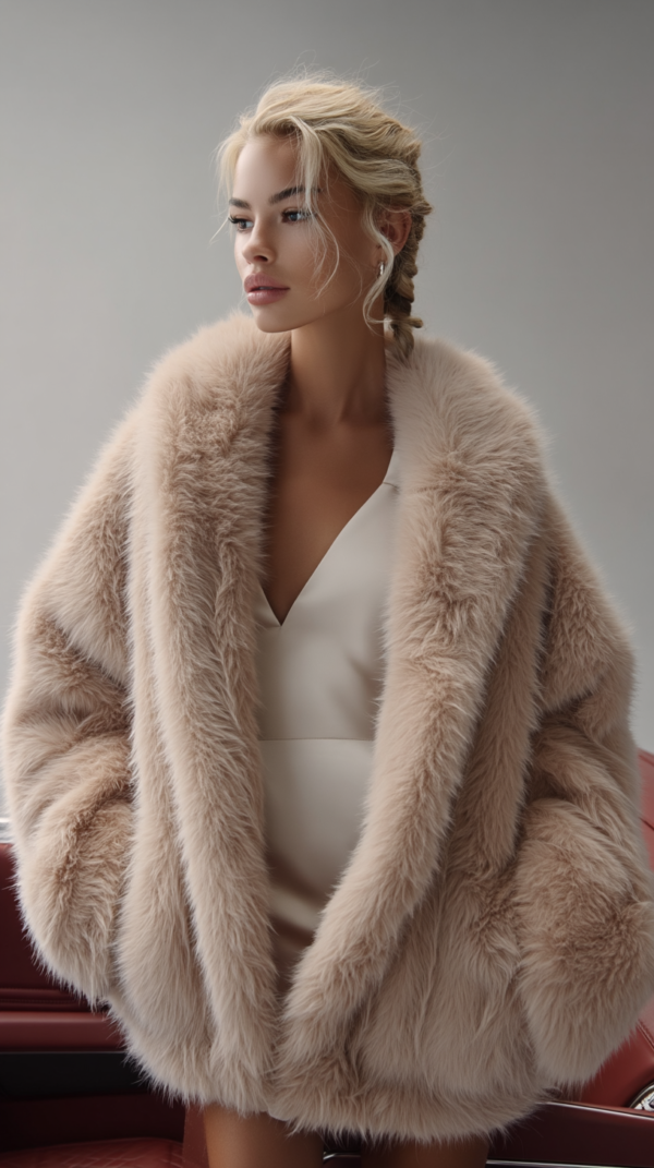 Abrigo beige elegante mujer | Stylicious (3)