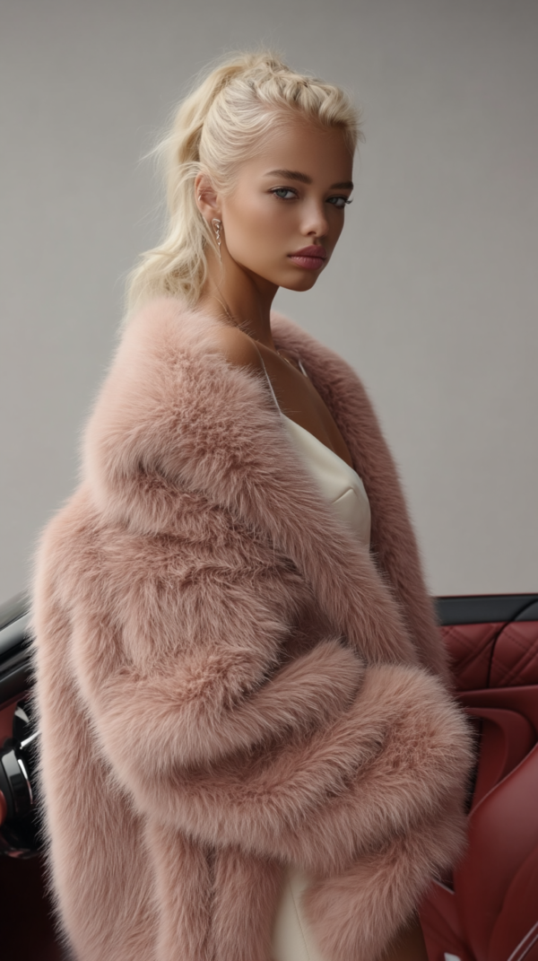 Abrigo rosa elegante mujer | Stylicious (11)