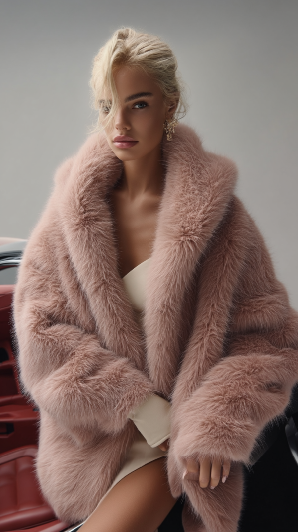 Abrigo rosa elegante mujer | Stylicious (12)