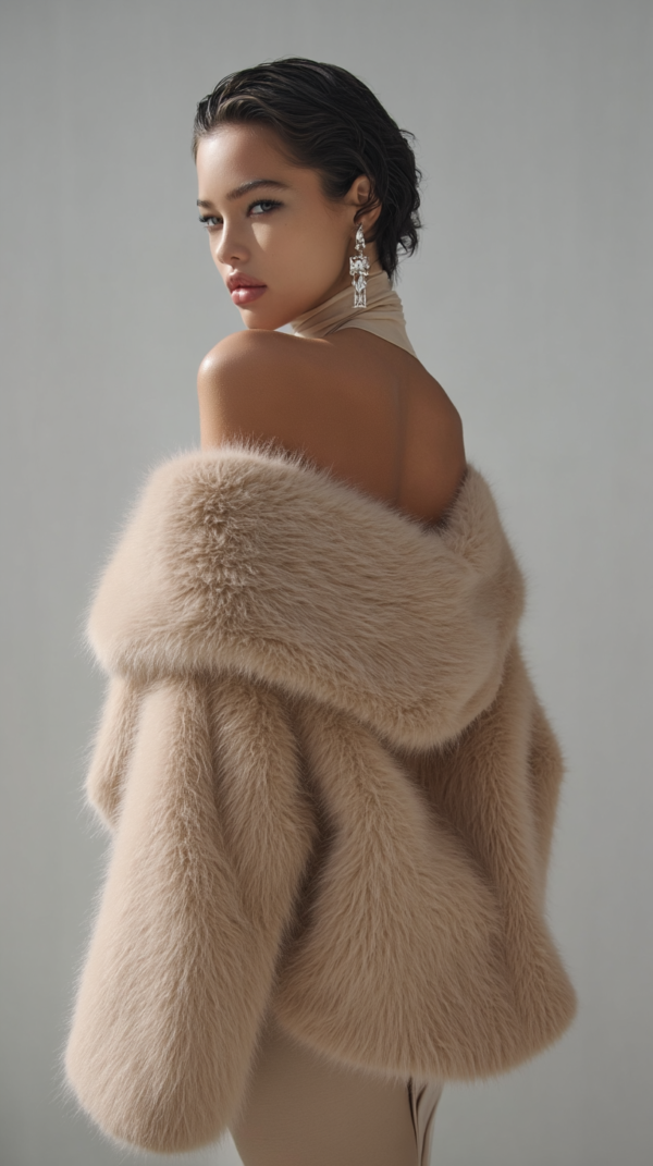Abrigo beige elegante mujer | Stylicious (4)