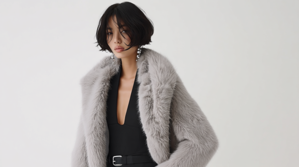 Abrigo gris elegante mujer | Stylicious (4)