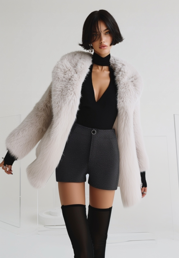Abrigo gris elegante mujer | Stylicious (5)
