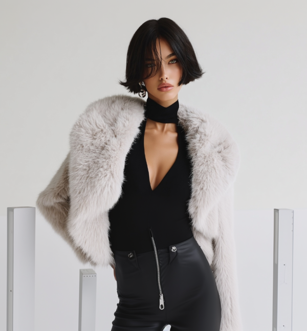 Abrigo gris elegante mujer | Stylicious (3)