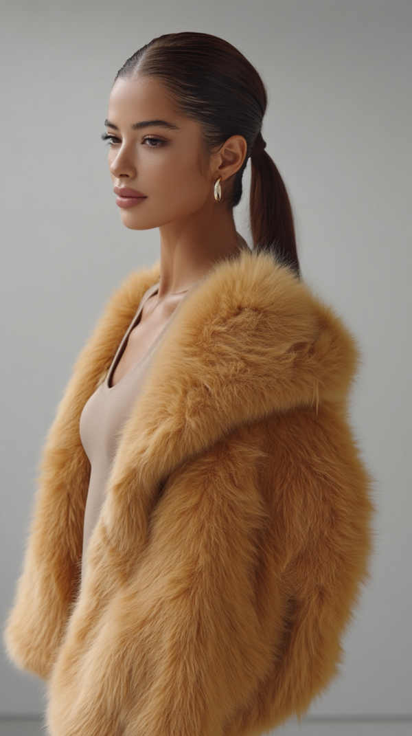 Abrigo dorado elegante mujer | Stylicious (9)