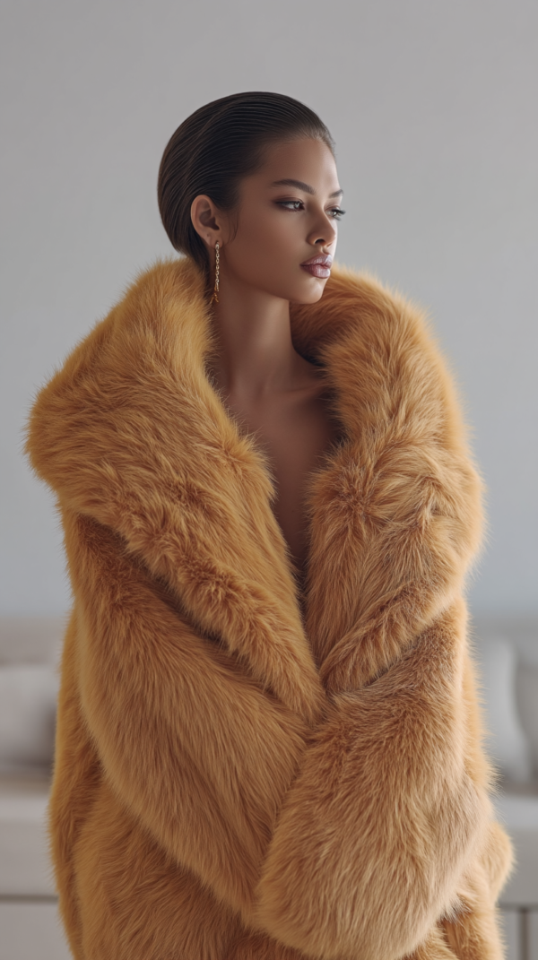 Abrigo dorado elegante mujer | Stylicious (6)