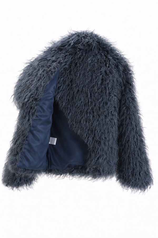 Abrigo de pelo azul mujer | Stylicious (17)