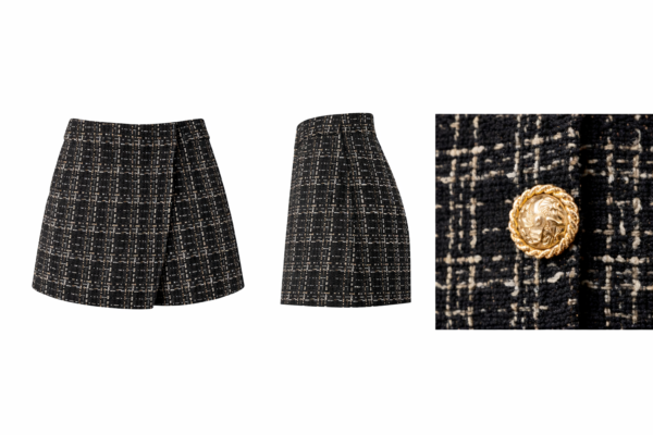Conjunto de tweed negro y dorado | Stylicious (24)