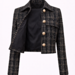 Conjunto de tweed negro y dorado | Stylicious (20)
