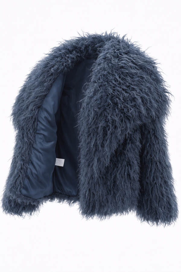 Abrigo de pelo azul mujer | Stylicious (15)