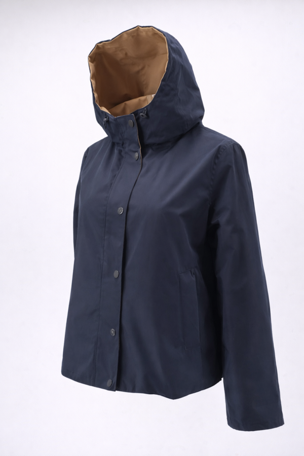 Chubasquero reversible azul y beige | Stylicious (19)