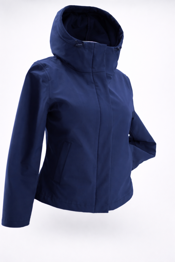 Parka corta impermeable azul marino | Stylicious (18)