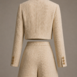 Conjunto de tweed beige y dorado | Stylicious (11)