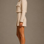Conjunto de tweed beige y dorado | Stylicious (9)