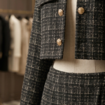 Conjunto de tweed negro y dorado | Stylicious (12)