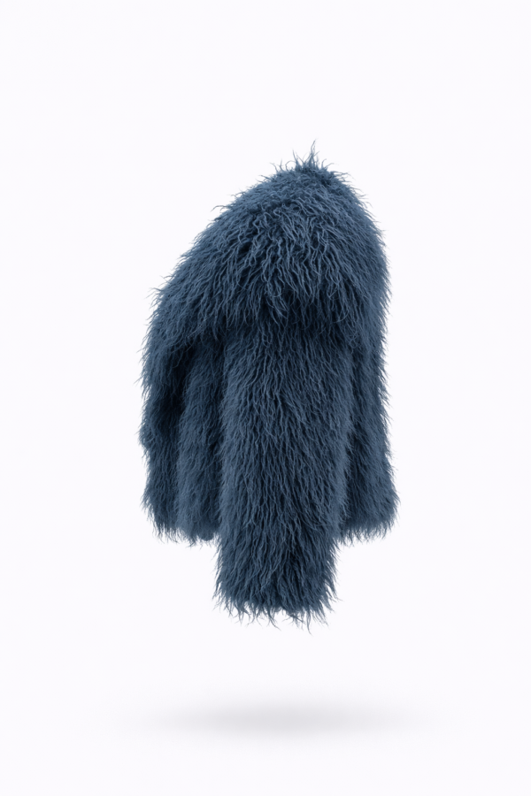 Abrigo de pelo azul mujer | Stylicious (20)