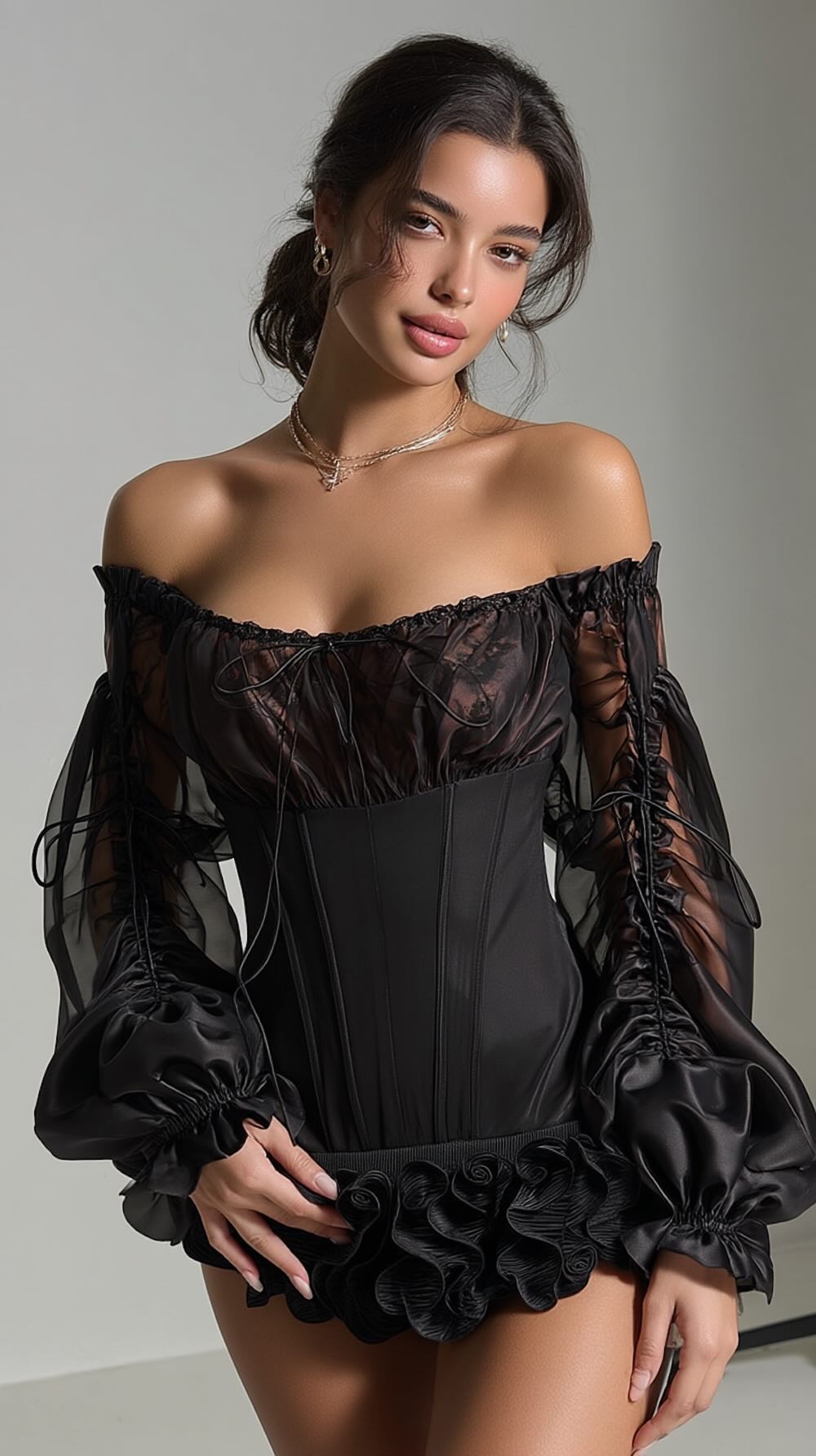 Vestido Corset Organza