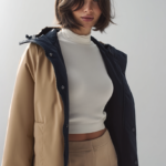 Chubasquero reversible azul y beige | Stylicious (21)
