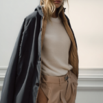 Chubasquero reversible azul y beige | Stylicious (4)