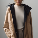 Chubasquero reversible azul y beige | Stylicious (7)