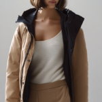 Chubasquero reversible azul y beige | Stylicious (24)