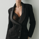Vestido blazer de tweed negro | Stylicious (19)