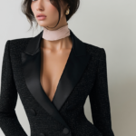 Vestido blazer de tweed negro | Stylicious (3)