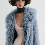 Abrigo de pelo azul mujer | Stylicious (13)