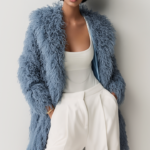 Abrigo de pelo azul mujer | Stylicious (14)