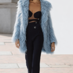 Abrigo de pelo azul mujer | Stylicious (2)