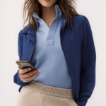 Parka corta impermeable azul marino | Stylicious (10)