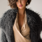 Abrigo de pelo azul mujer | Stylicious (4)