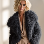 Abrigo de pelo azul mujer | Stylicious (3)