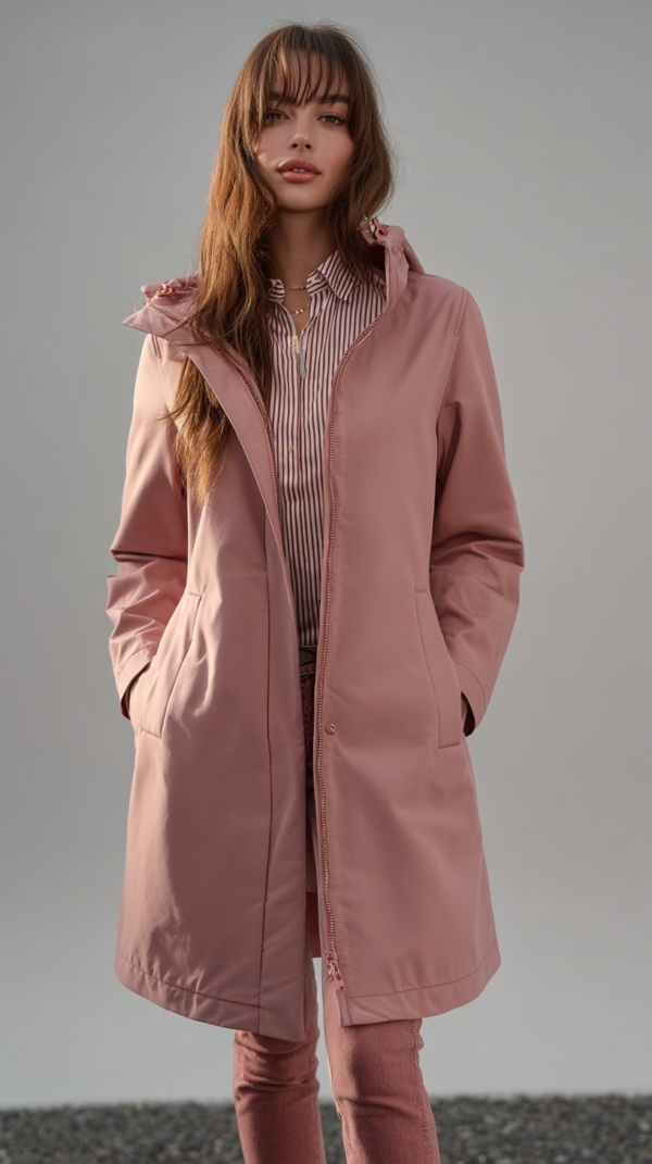 Parka rosa impermeable mujer | Stylicious (3)