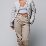 Chaqueta acolchada beige mujer | Stylicious (5)