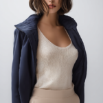 Parka corta impermeable azul marino | Stylicious (5)