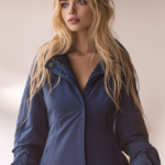 Parka corta impermeable azul marino | Stylicious (6)