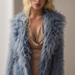 Abrigo de pelo azul mujer | Stylicious (3)