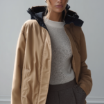 Chubasquero reversible azul y beige | Stylicious (10)