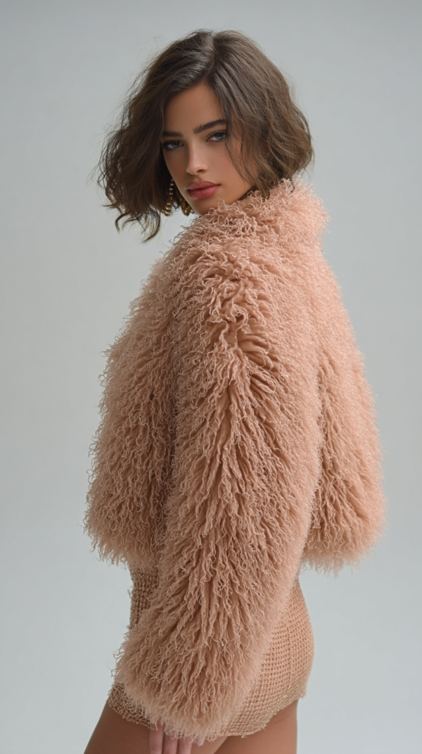 Abrigo de pelo nude mujer | Stylicious (19)