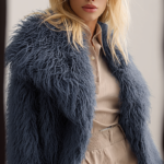 Abrigo de pelo azul mujer | Stylicious (11)