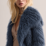 Abrigo de pelo azul mujer | Stylicious (26)