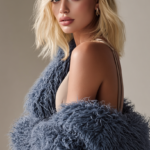 Abrigo de pelo azul mujer | Stylicious (6)