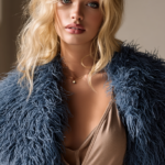 Abrigo de pelo azul mujer | Stylicious (13)