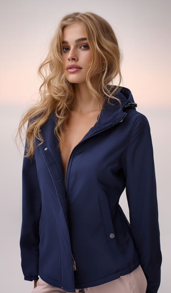 Parka corta impermeable azul marino | Stylicious (2)