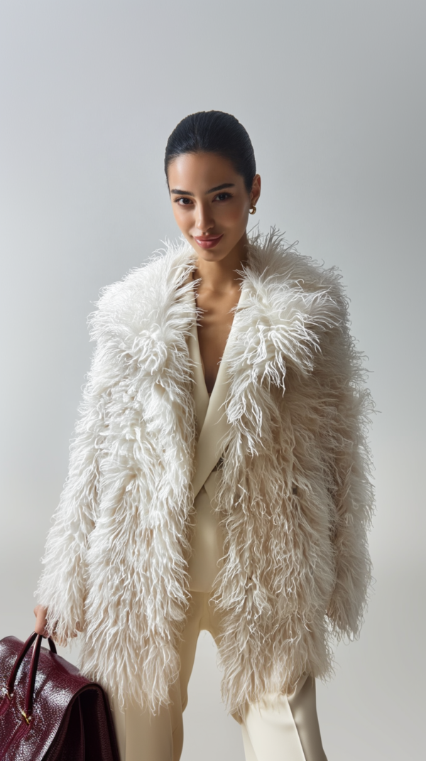 Abrigo de pelo blanco mujer | Stylicious (5)