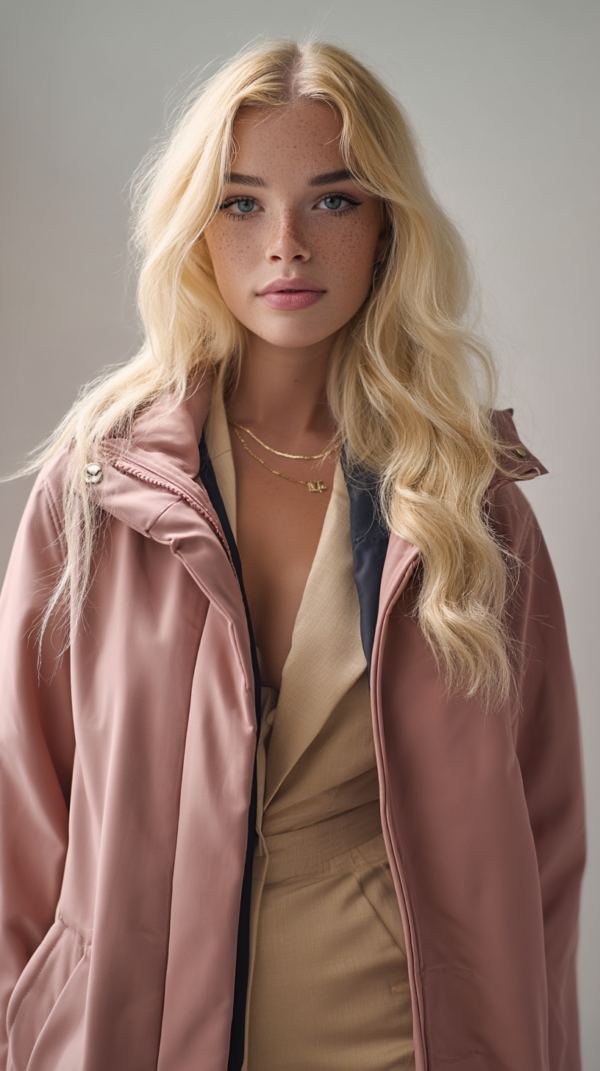 Parka rosa impermeable mujer | Stylicious (7)