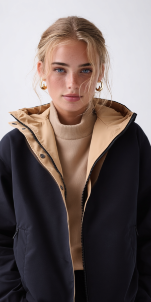 THE PARISIAN RAINCOAT | Chubasquero Reversible Navy/Beige